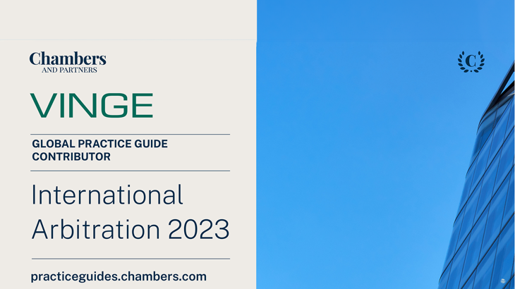 Vingemedarbetare bakom artiklar om skiljeförfarande i Chambers Internationel Arbitration 2023 Global Practice Guide