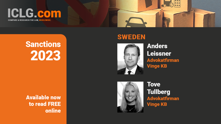 Vinge has contributed to the Swedish chapter in the International Comparative Legal Guide - Sanctions 2023 