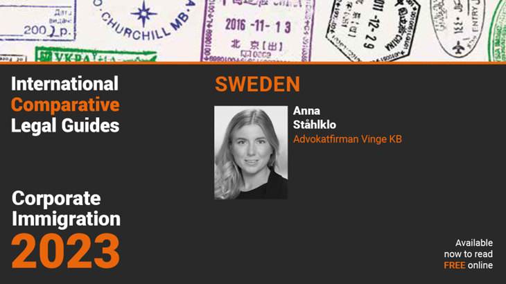 Vinge bakom det svenska kapitlet avseende Corporate immigration i den senaste upplagan av International Comparative Legal Guide